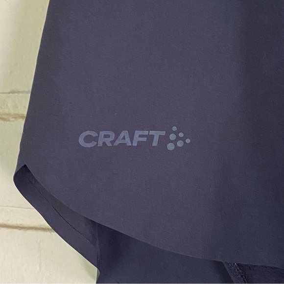 Craft women’s Pro Running Shorts Split Side Black Size XS Built In Liner Pockets - Picture 2 of 10